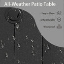 5 Pieces Outdoor Patio Dining Set with Stackable Metal Chairs and Round Table by HouseOfZazla