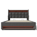 Upholstered Platform Bed With A Hydraulic Storage System, LED And USB Charging (Without Mattress) by HouseOfZazla