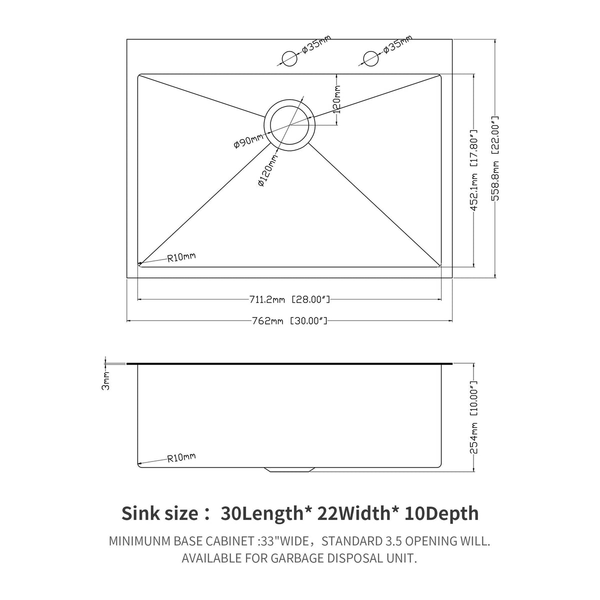 Topmount Kitchen Sink 16 Gauge, Single Bowl, photo 40 of 40