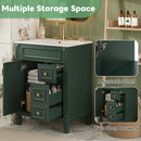 Bathroom Vanity With Sink, Compact Cabinet & 2 Drawers And Adjustable Shelf by HouseOfZazla