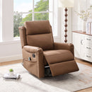 Manual Recliner Swivel Rocking Chair With 8-Point Massage and Heating