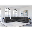 Hollander - 6 Piece Modular Power Reclining Sectional - Dark Gray by HouseOfZazla