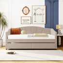Upholstered Daybed With Two Drawers And Wood Slat by HouseOfZazla