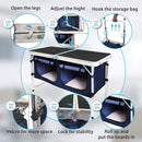 Folding Camping Table With Storage Compartment