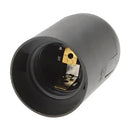 E27 lamp bulb holder fitting black & white plastic socket – living room by Decorbites