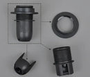 E27 lamp bulb holder fitting black & white plastic socket – living room by Decorbites