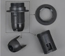 E27 lamp bulb holder fitting black & white plastic socket – living room by Decorbites