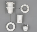 E27 lamp bulb holder fitting black & white plastic socket – living room by Decorbites