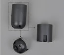 E27 lamp bulb holder fitting black & white plastic socket – living room by Decorbites