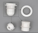 E27 lamp bulb holder fitting black & white plastic socket – living room by Decorbites