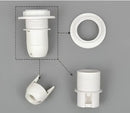 E27 lamp bulb holder fitting black & white plastic socket – living room by Decorbites