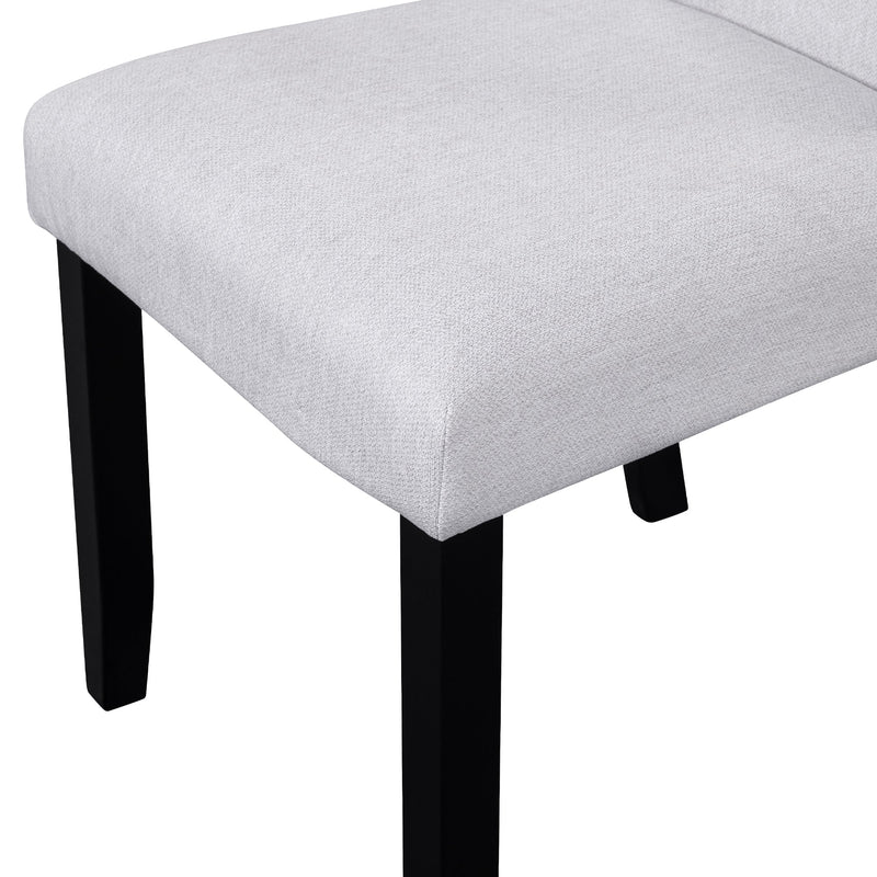 5-Piece Round Dining Table set, 43-Inch Modern Dining Table and 4 Upholstered Chairs for Dining Room, Kitchen Room, Living Room, Easy Assembly