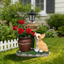 Sitting Corgi Dog Planter Outdoor Decor
