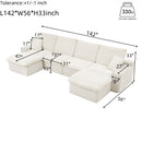 Modern Modular U Shaped Cloud Sectional Couch With Deep Seat And Comfy Chaise by HouseOfZazla