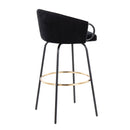 Claire - Contemporary / Glam Barstool With Footrest (Set of 2) by HouseOfZazla