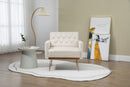 Accent Chair, leisure single sofa with Rose Golden feet