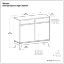 Harper - Entryway Storage Cabinet - Walnut Brown by HouseOfZazla