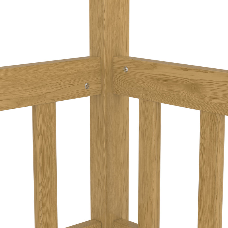 Twin Size Canopy Bed Frame with Guardrails for Kids, photo 9 of 9