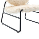 Accent Chair - Modern Industrial Slant Armchair with Metal Frame - Premium High Density Soft Single chair for Living Room Bedroom