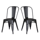 Set of 4 Stackable Metal Dining Chairs by HouseOfZazla