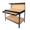 Wood Work Bench - Black / Light Brown by HouseOfZazla