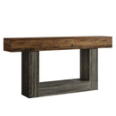 Console Table With 2 Tier Storage, U Shaped Base by HouseOfZazla