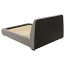 Mokena 46-inch Upholstered Queen Platform Bed Taupe
