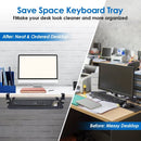 25.59x9.64x0.51in Keyboard Mouse Tray Under Desk Retractable Slide Out Drawer Height Adjustable with C Clamp 55LBS Load by LJGDeals