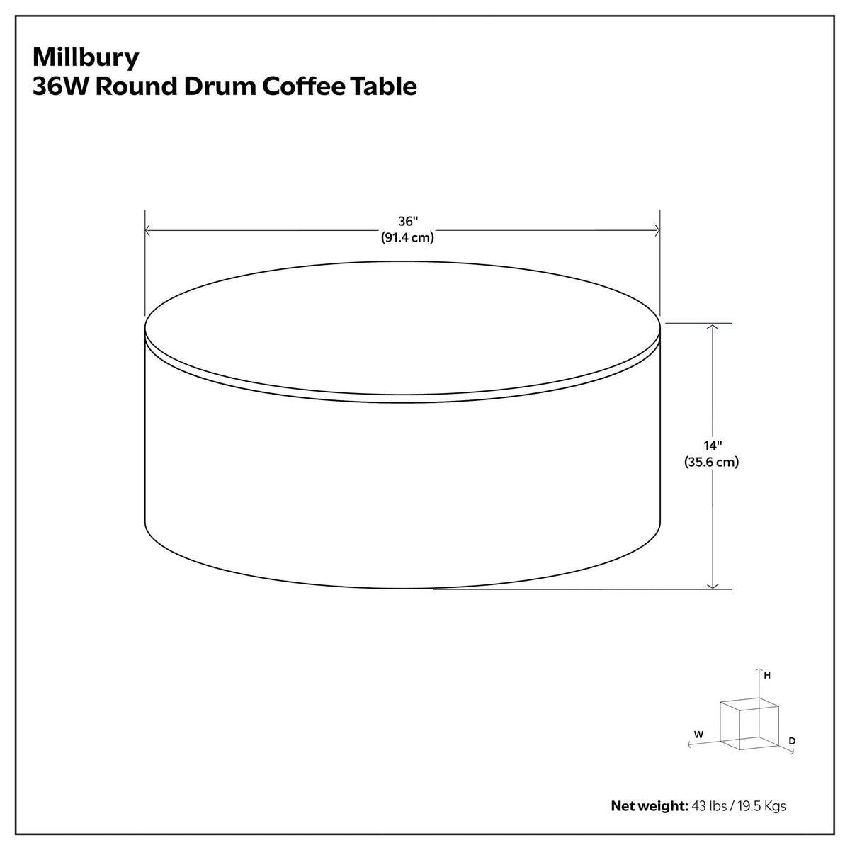 Millbury - Drum Coffee Table, photo 16 of 16