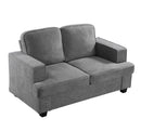 Modern Loveseat, Comfortable 2 Seater Couch With Deep Seating, Loose Back Cushions, Wide Arms by HouseOfZazla