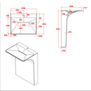 Modern Wall-Mounted Solid Surface Pedestal Sink by HouseOfZazla
