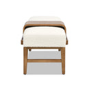 Billie - Modern Telephone Bench With Sliding Shelf - Ivory White by HouseOfZazla