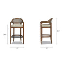 Americana - Mid-Century Modern Cane Back Counter Stool by HouseOfZazla