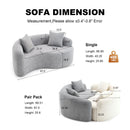 Tai Chi - Curved Dual Depth Loveseat by Unique Piece Furniture