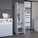 Attica Broom Cabinet Double-Door Design with Inner Shelves and Side Hangers by HouseOfZazla
