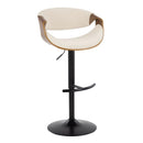 Curvo - Mid Century Modern Adjustable Barstool With Swivel & Rounded T Footrest (Set of 2) by HouseOfZazla
