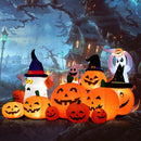 7.5 Feet Halloween Inflatable 7 Pumpkins Patch with LED Lights by LJGDeals