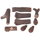 9 pcs Ceramic Fireplace Imitation Wood Propane Log Set by LJGDeals