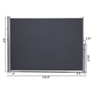 118.5 x 63 Inch Patio Retractable Folding Side Awning Screen Privacy Divider by DirectDeals