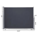 118.5 x 63 Inch Patio Retractable Folding Side Awning Screen Privacy Divider by LJGDeals