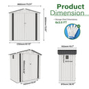 Garden Tool Shed Metal Storage Shed With Peaked Roof Waterproof Lockable Door by HouseOfZazla