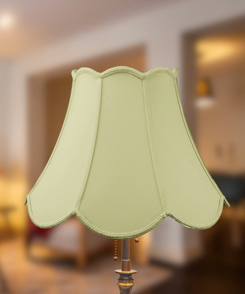 18"W x 13"H Scalloped Bell Lamp Shade Eggshell