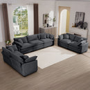 Elegant Oversized Sectional Sofa Set With Deep Seats And Flexible Layout by HouseOfZazla