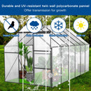 6x12 FT Polycarbonate Greenhouse Raised Base and Anchor Aluminum Heavy Duty Walk-in Greenhouses for Outdoor Backyard in All Season,Black