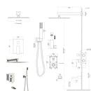 10" Wall Mounted Square Shower System With Rough In Valve by HouseOfZazla