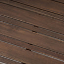 Oana Brava - Rustic Coffee Table With Slat Panel Design - Gray