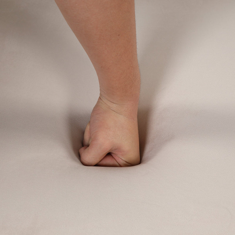 82" Mid Century Modern Sofa with Rubber Wood Legs, Velvet Upholstered Sofa Couch, Sofa with Thick Removable Seat Cushion, 3 Seater Sofa Couch for Living Room, Beige