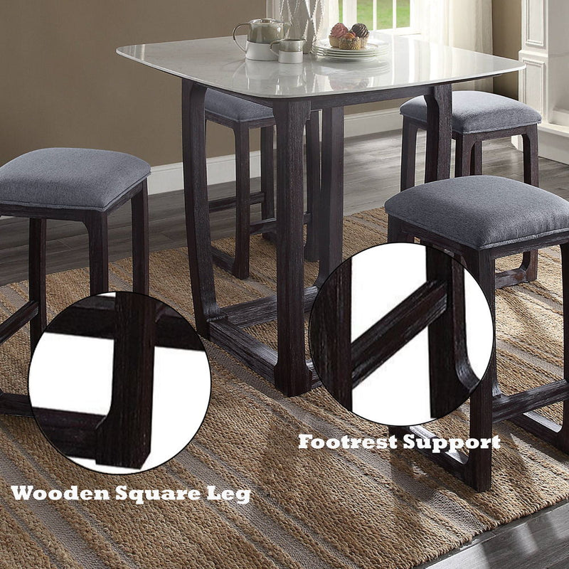 Razo - Counter Height Stool - Fabric & Weathered Espresso, photo 3 of 3