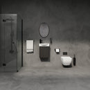 Modern Bathroom Vanity With Ceramic Basin, Wall Mounted Floating Sink Combo, Storage Cabinet by HouseOfZazla
