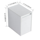 12" Bathroom Side Cabinet, Soft Close Doors, Float Mounting Design, Glossy